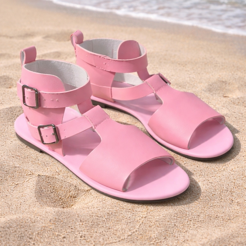 NEW Pink Strappy Sandals
